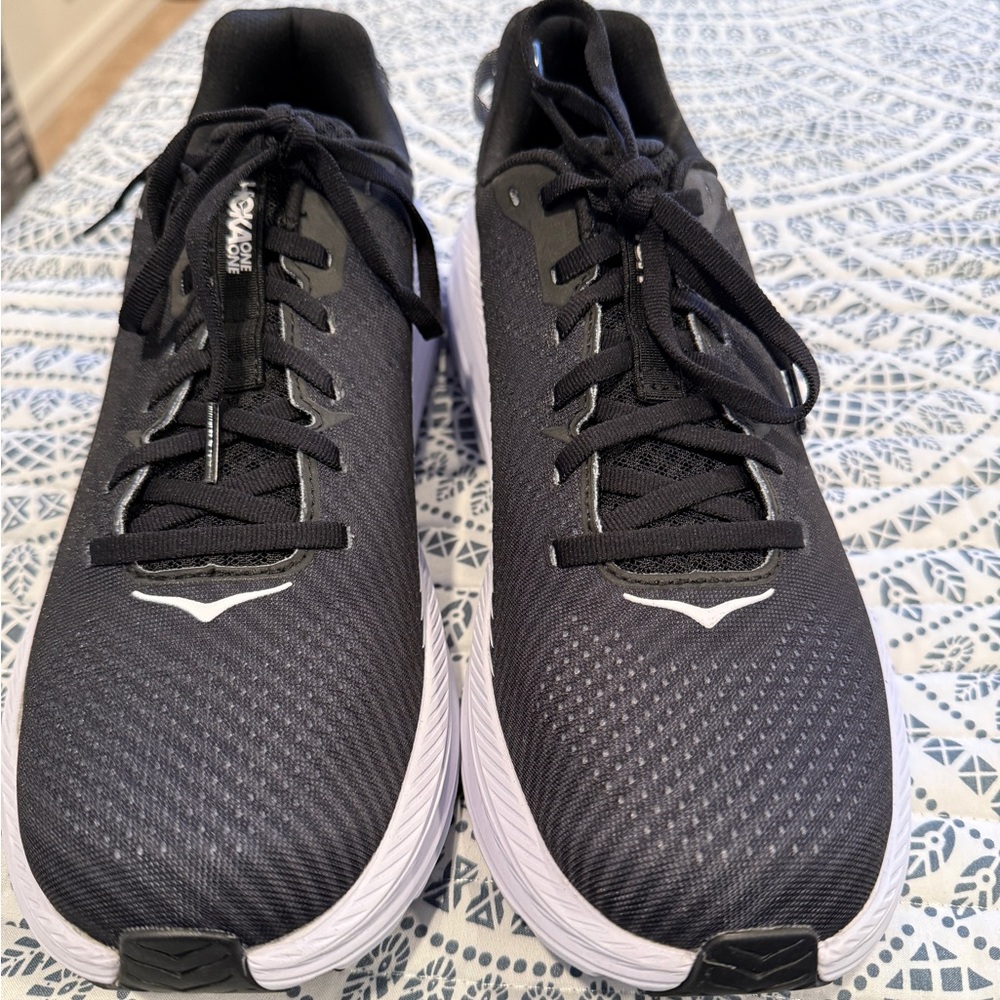 Hoka Men's Black and White Running Shoes